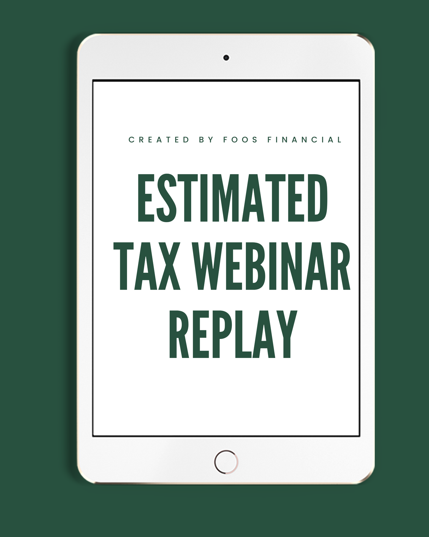 Estimated Tax Webinar Replay